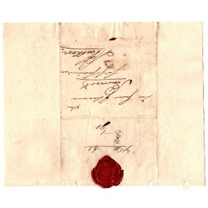 List w języku niemiecki napisany na zamku Carolath w 1822 roku, papier C & I Honig