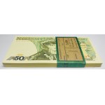 Paczka Bankowa 100 sztuk 50 złotych 1988 wraz z banderolą - seria GH
