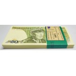 Paczka Bankowa 100 sztuk 50 złotych 1988 wraz z banderolą - seria HR