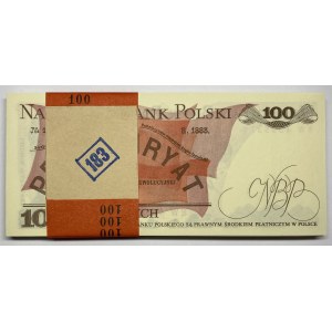 Bank parcel 100 pieces - 100 zloty 1986 series RW