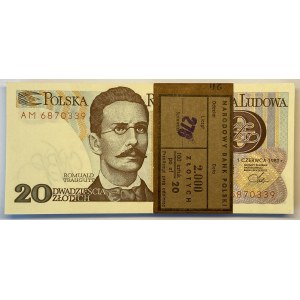 Bankpaket 20 Zloty 1982 Serie AM Romuald Traugutt