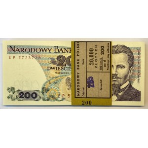 Bank parcel 200 zloty 1988 series EP - (92 pieces) LAST SERIES OF THE WHOLE NOMINAL EMISSION.