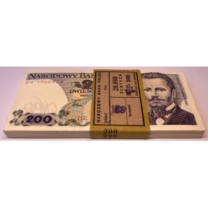 Bank parcel 200 zloty 1986 series DC - (100 pieces)