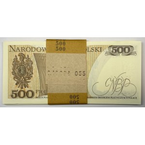 Paczka bankowa 500 złotych 1982 seria GF 71 sztuk