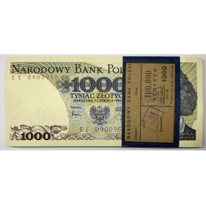 PACZKA 1.000 złotych 1982 - seria EE - 90 sztuk, jedna ED