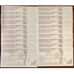 20 złotych 2009 - Fryderyk Chopin - seria FC 0026980-0026999 numery po kolei w komplecie z folderami.