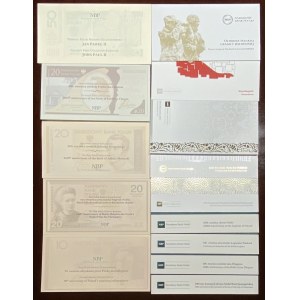 Komplet 14 banknotów kolekcjonerskich NBP - patrz opis