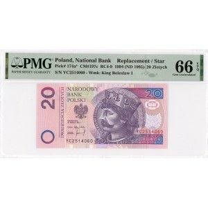 20 złotych 1994 - seria zastępcza YC - PMG 66 EPQ