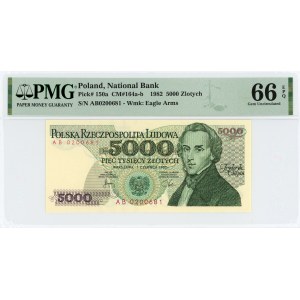 5,000 zloty 1982 - series AB - PMG 66 EPQ