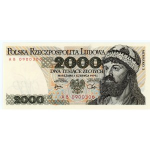 2,000 zloty 1979 - AB series