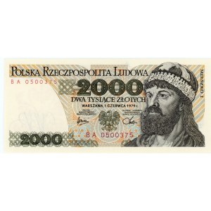 2,000 zloty 1979 - BA series