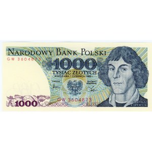 1,000 zloty 1982 - GW series