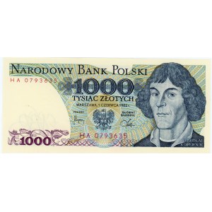 1,000 zloty 1982 - HA series