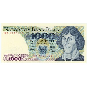 1,000 zloty 1982 - HK series