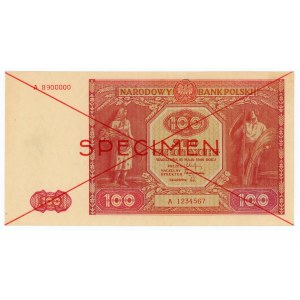 100 zloty 1946 SPECIMEN - Series A 8900000/1234567