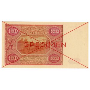 100 złotych 1946 SPECIMEN - seria A 8900000/1234567