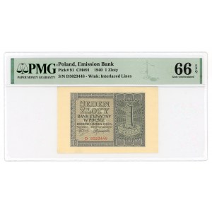 1 gold 1940 - D series - PMG 66 EPQ
