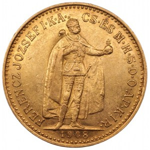 Węgry 10 koron 1908 KB