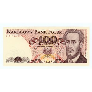 100 złotych 1982 - seria LC