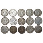 GERMANY - Set of 15 pieces of 2 marks (1937-1939) different mints