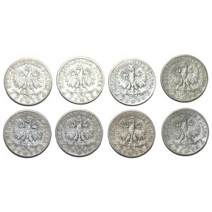 II RP - Set of 8 coins - Polonia (1933-1934)