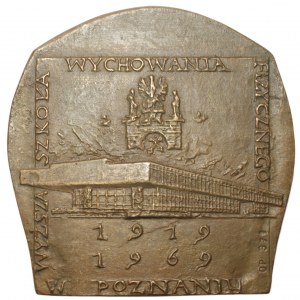 Józef Stasiński - WSWF medal z etui oraz dokumentem nadania