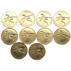 Set of 10 x 2 gold 2003 - European Eel