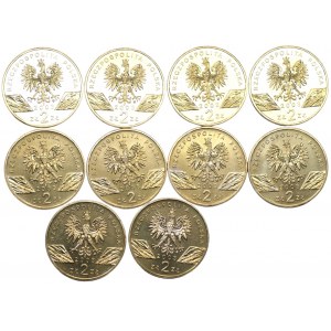 Zestaw 10 x 2 złote 2003 - Węgorz Europejski