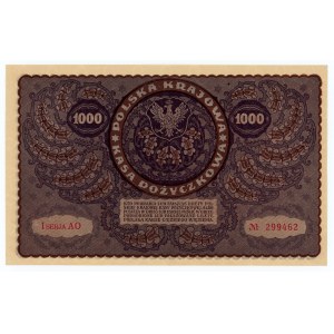 1,000 Polish marks 1919 - I SERIES AO