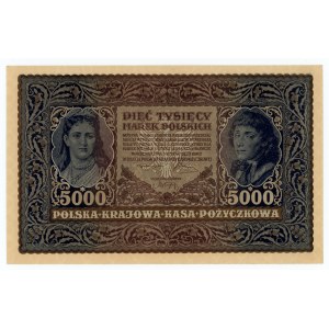 5,000 Polish marks 1920 - III Series H