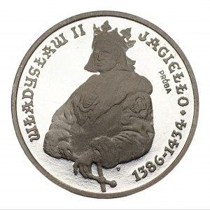 PRL - 5000 złotych 1989 - WŁADYSŁAW II JAGIEŁŁO - półpostać PRÓBA NIKIEL