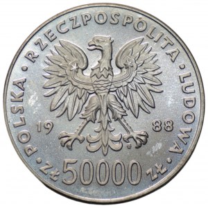 50.000 złotych 1988 - Józef Piłsudski - PRÓBA NIKIEL