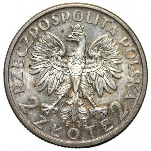 II RP - 2 gold 1933 - Polonia