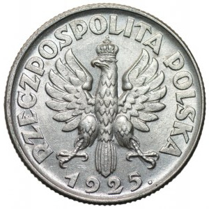 II RP - 1 złoty 1925 - Kobieta i kłosy - Londyn