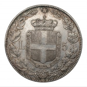 ITALY - 5 lire 1879 Umberto I