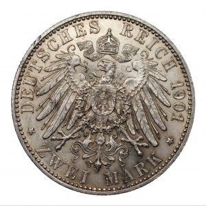 GERMANY - 2 marks 1901 - 200th anniversary of the Kingdom