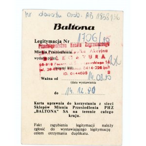 Nákupní pas BALTONA