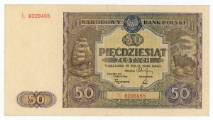 50 złotych 1946 - seria L - duża litera
