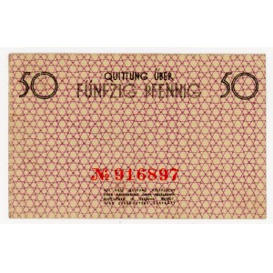 Lodz Ghetto - 50 fenig 1940 - red numeral