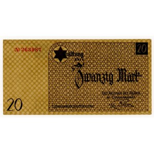 Lodz Ghetto - 20 marks 1940 - num.1 without watermark