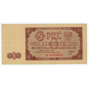 5 złotych 1948 - seria AL TRAKTOREK
