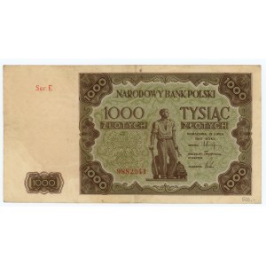 1,000 zloty 1947 - E series