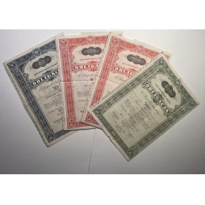 Zestaw 4 sztuk Obligacji 500,100 i 50 złotych 1934