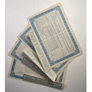 Obligacja III serii premjowej pożyczki dolarowej na 5 dolarów 1931 - 4 sztuki