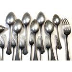 Set of 26 pieces of cutlery - silver Ag800 weight of total 1407 g.