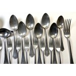 Set of 26 pieces of cutlery - silver Ag800 weight of total 1407 g.