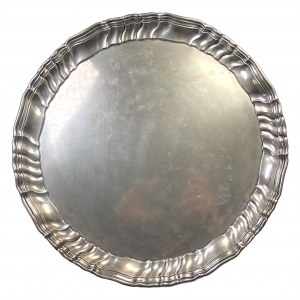 Ag 800 silver platter, weight 1375 g.