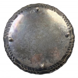 Silberplatte Ag 800, Gewicht 1375 g.