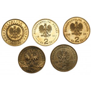 Zestaw 5 x 2 złote 1998-2001