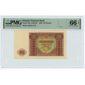 10 złotych 1946 - PMG 66 EPQ